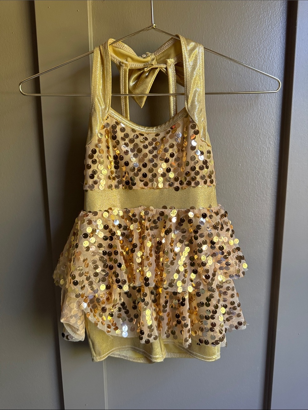 Gold Sequin Dance Costume